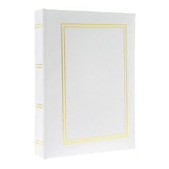 Album foto clasic de buzunar 100 poze format 10x15 piele ecologica alb