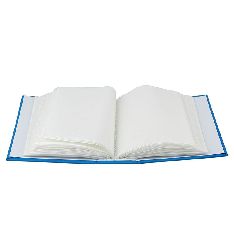 Album foto conception tip carte format 10-15 100 fotografii buzunare slip-in coperti piele ecologica culoare albastru