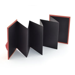Album foto leporello book format 10-15 cm 14 fotografii autoadezive pagini cartonate culoare rosu