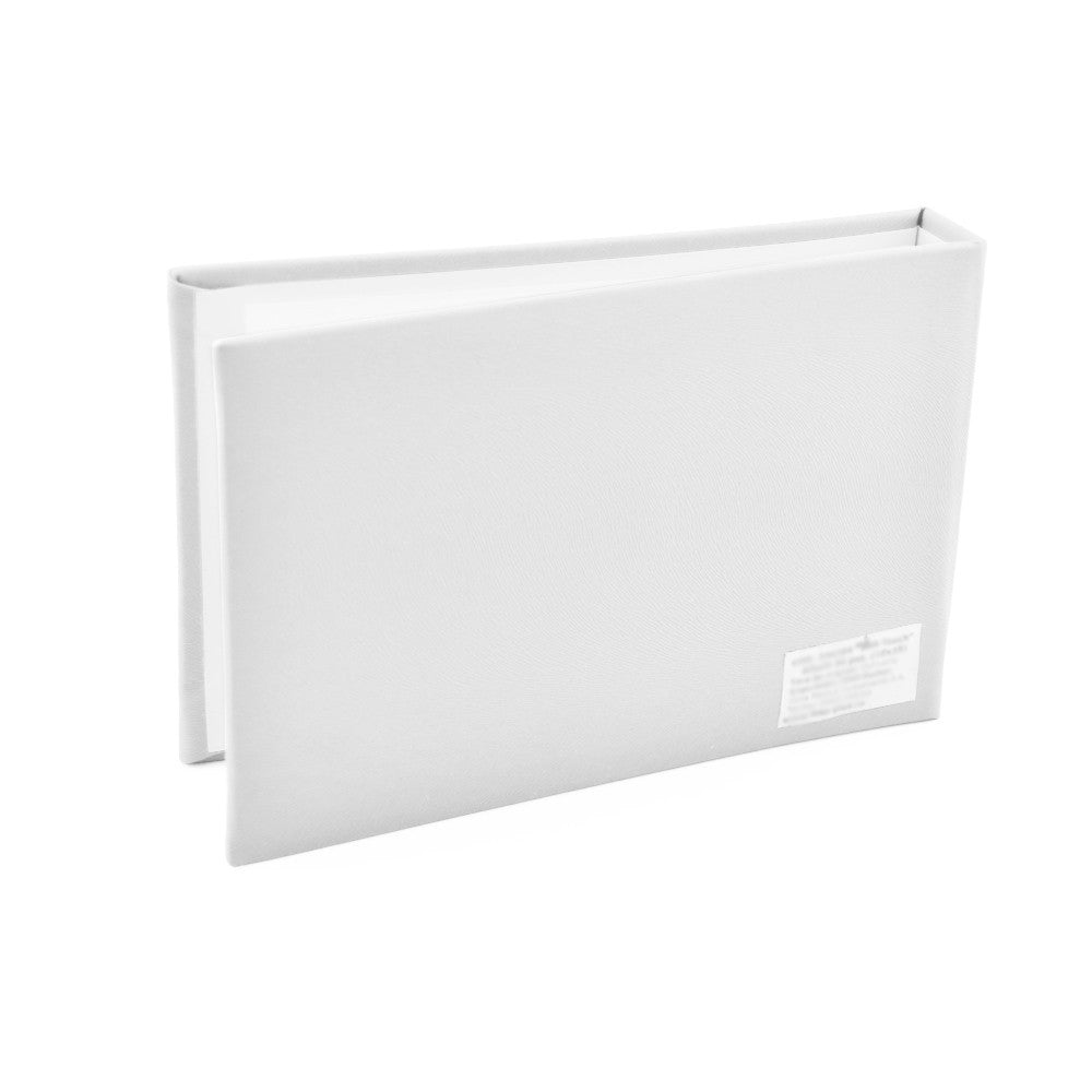 Album foto soft touch book tip carte 10-15 36 fotografii 18 file piele ecologica culoare alb