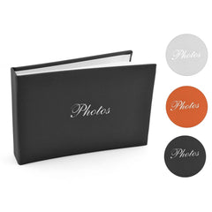 Album foto soft touch book tip carte 10-15 36 fotografii 18 file piele ecologica culoare negru