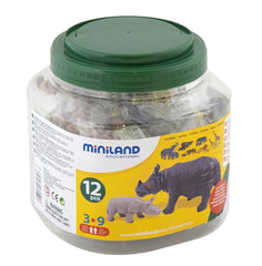 Animale salbatice cu puii set de 12 figurine - Miniland