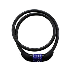 Antifurt bicicleta cablu cu inchidere cifru lungime 80cm PRC negru