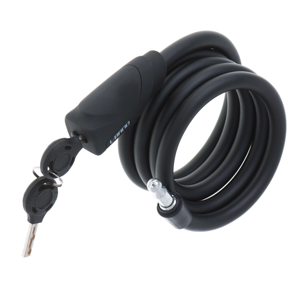 Antifurt bicicleta Dispozitiv de blocare biciclete spiralat cu Cheie 150cm Negru
