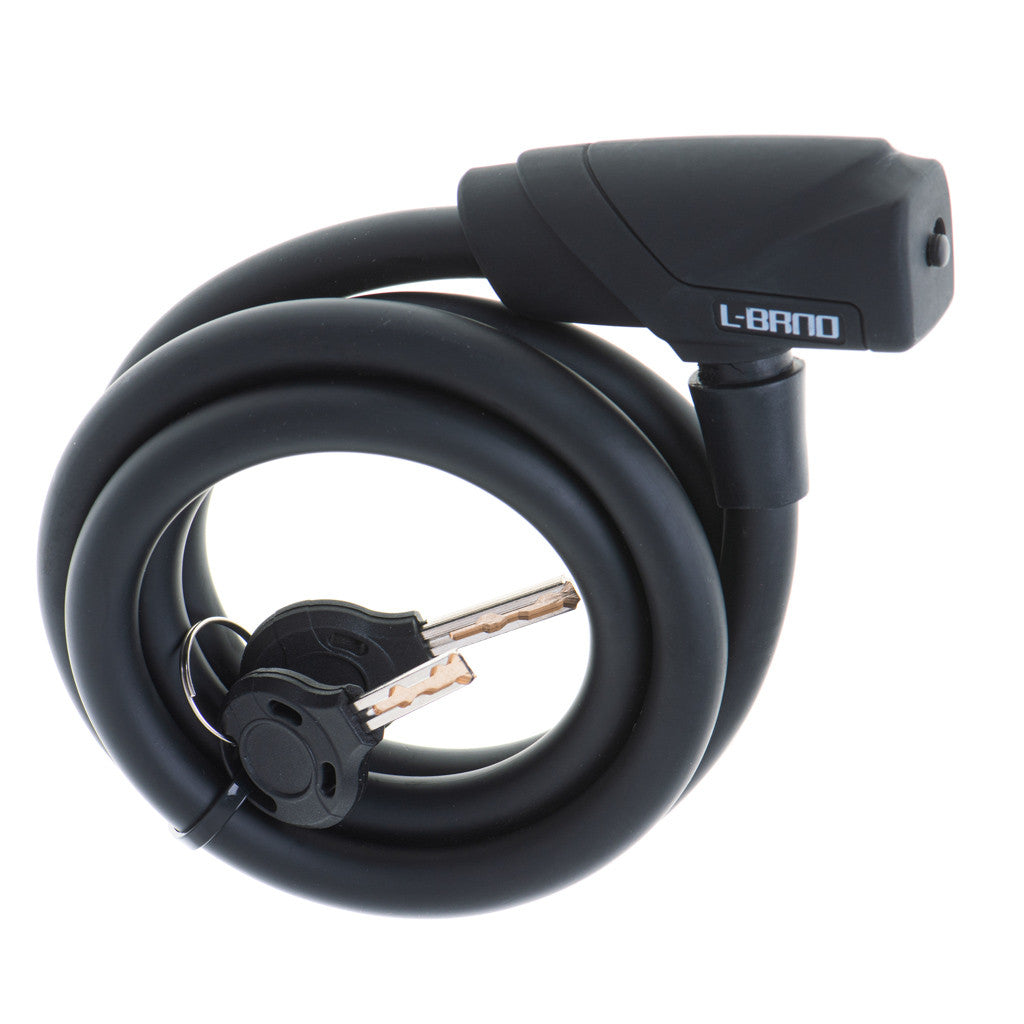 Antifurt bicicleta Dispozitiv de blocare biciclete spiralat cu Cheie 150cm Negru