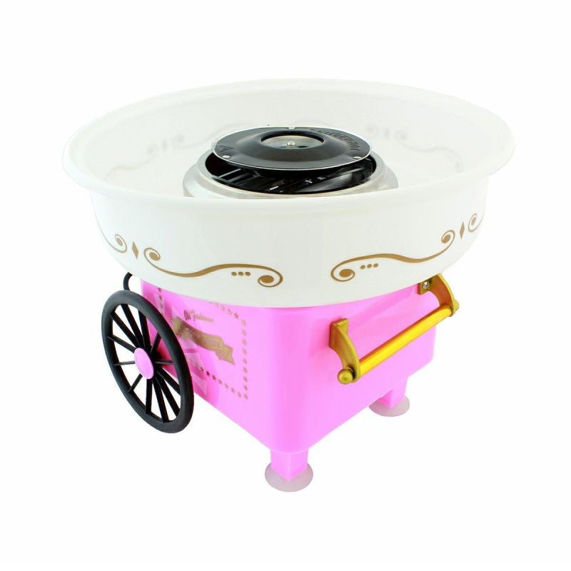 Aparat de facut vata de zahar 500w include 200 betisoare bol 30 cm culoare roz