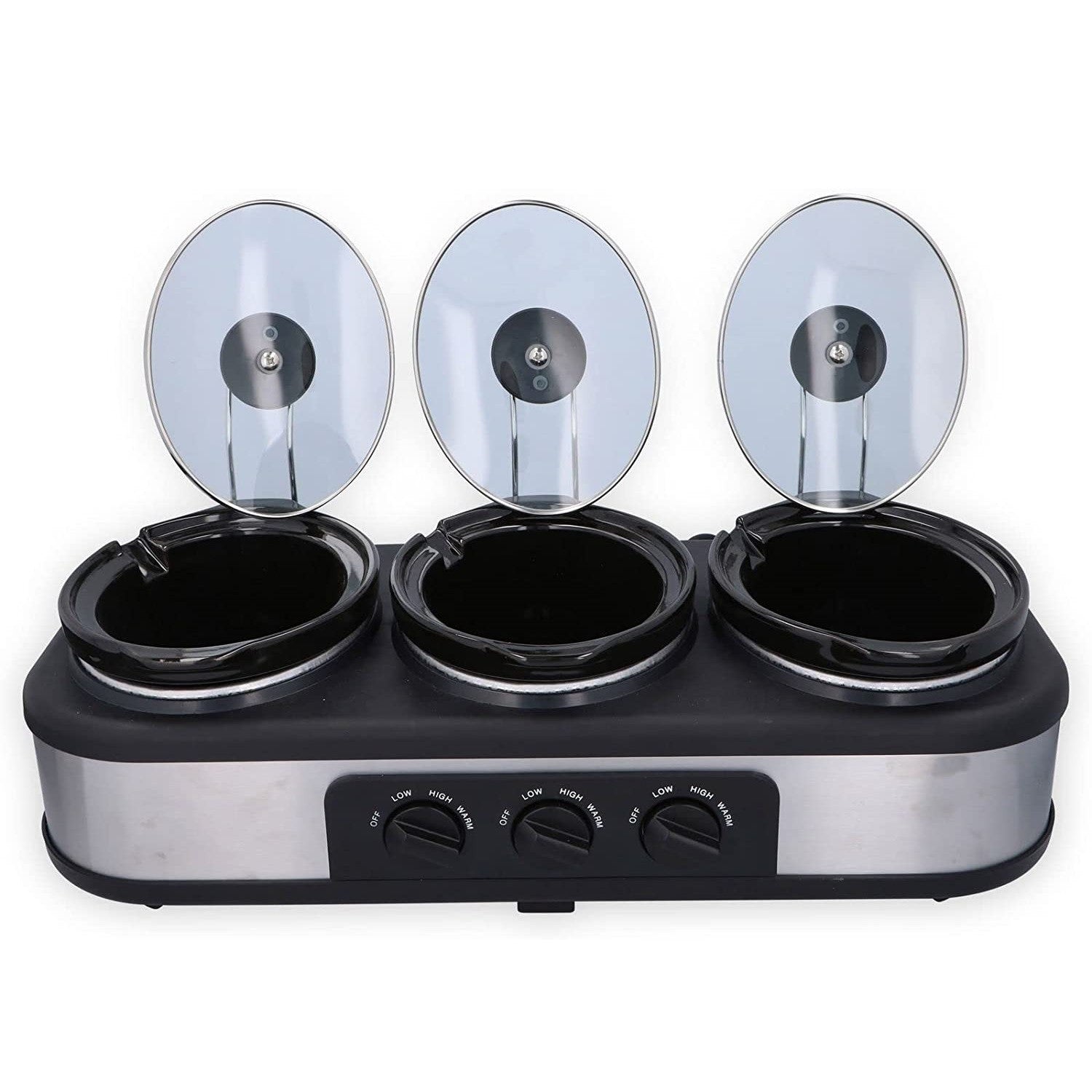 Aparat de gatit cu 3 boluri de 1.3 L cu gatire lenta Dunlop Slow Cooker XL