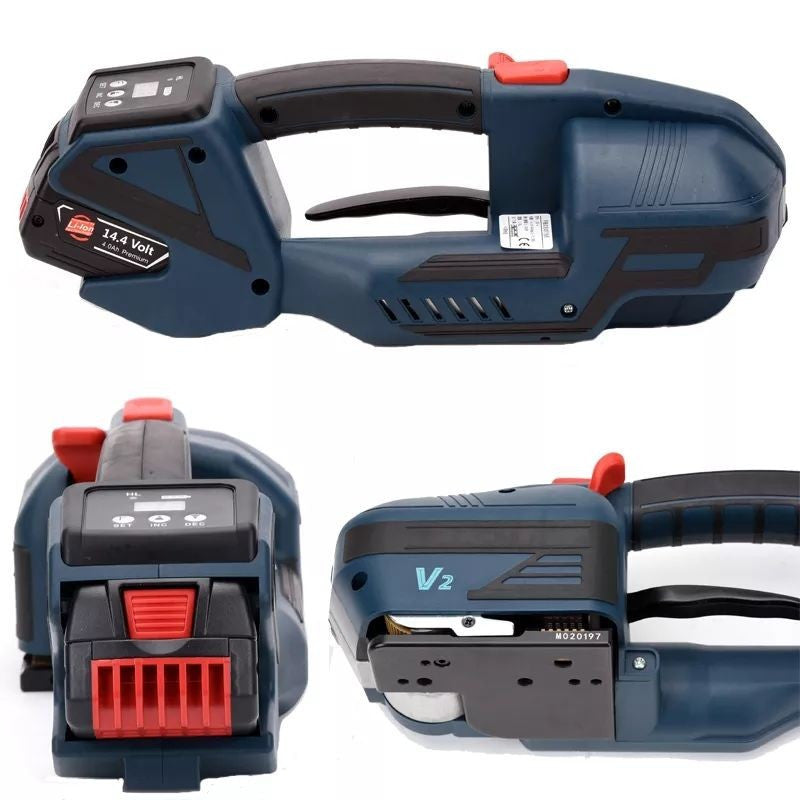 Aparat electric de legat banda pppet latime 12-16.5 mm portabil cu acumulator