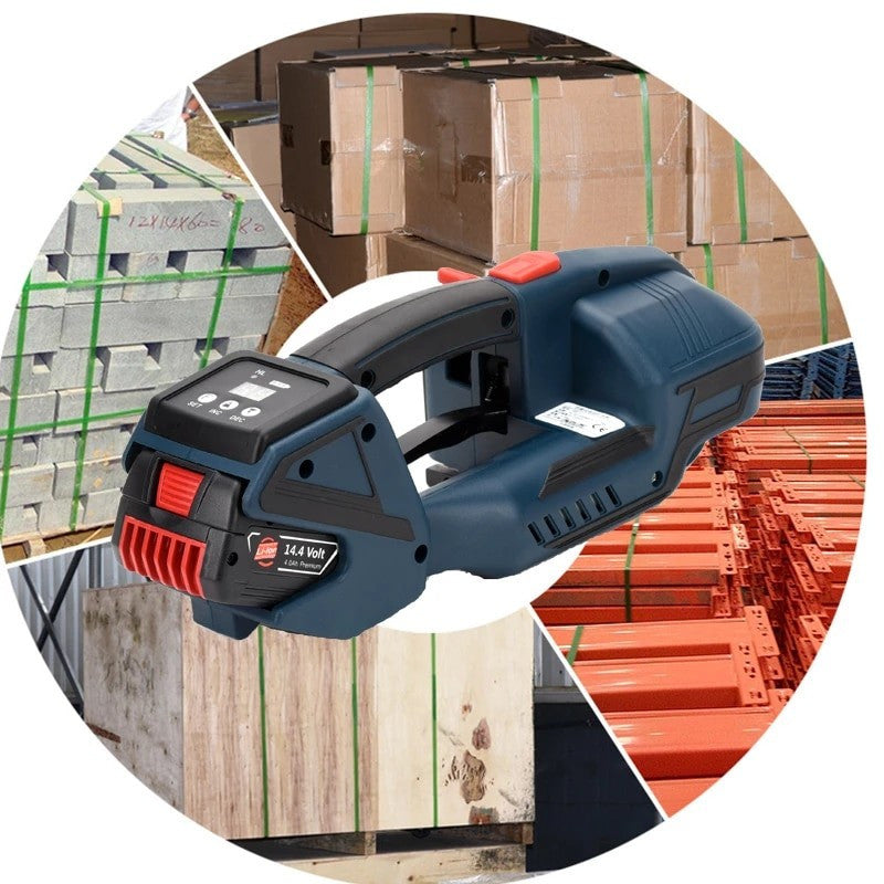 Aparat electric de legat banda pppet latime 12-16.5 mm portabil cu acumulator