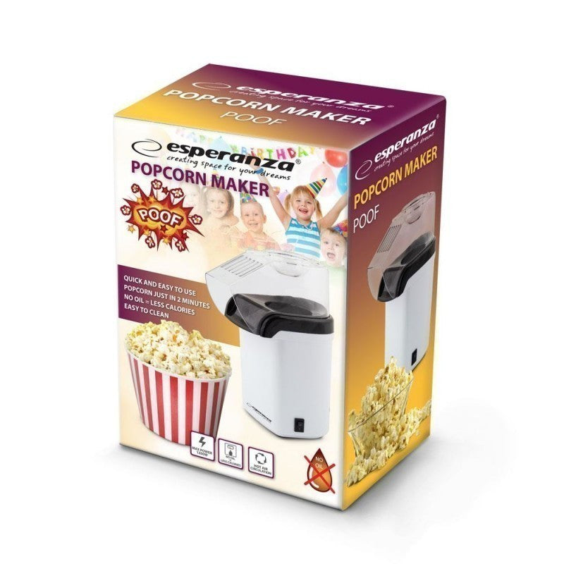 Aparat Popcorn fara Ulei ECO 1200W Esperanza Poof