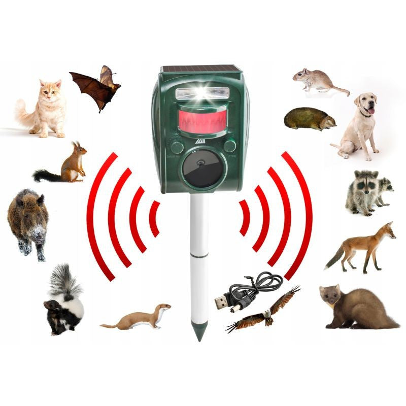 Aparat Solar cu ultrasunete impotriva Animalelor Salbatice 5 moduri senzor IR