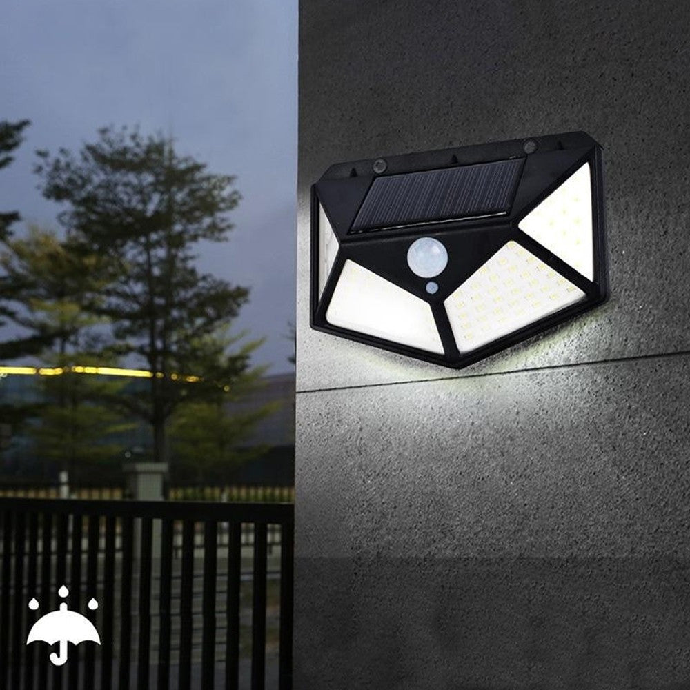 Aplica solara 100 led-uri cu Senzor miscare si Fixare perete