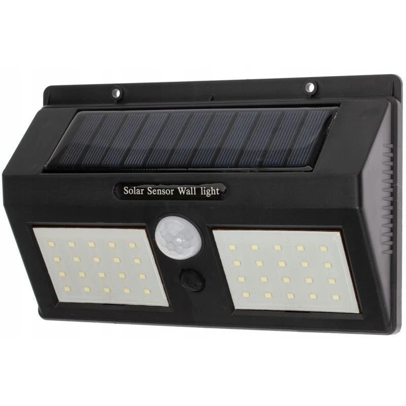 Aplica solara cu 40 led-uri 6500k senzor miscare 120 grade timer ip65