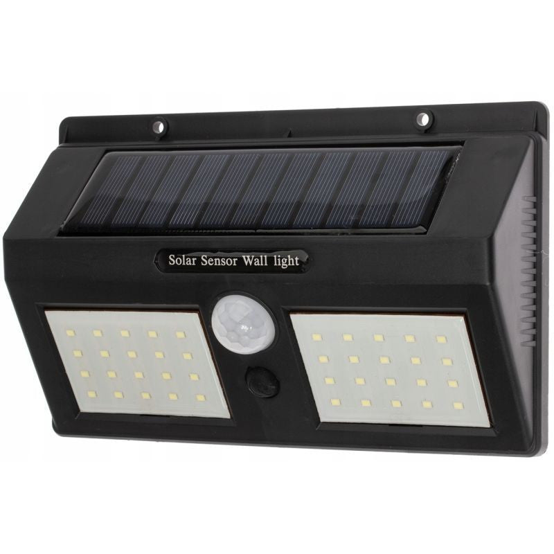 Aplica solara super luminoasa 40 led-uri smd 5w senzor miscare 120 grade 2400mah alb rece ip65