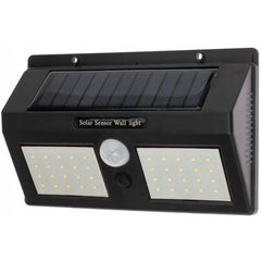 Aplica solara super luminoasa 40 led-uri smd 5w senzor miscare 120 grade 2400mah alb rece ip65