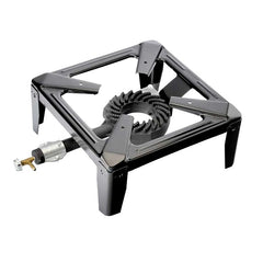 Arzator pe gaz pentru camping fonta 40x40 cm 4 picioare de sustinere negru