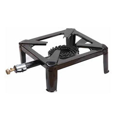 Arzator pe gaz pentru camping fonta 40x40 cm 4 picioare de sustinere negru