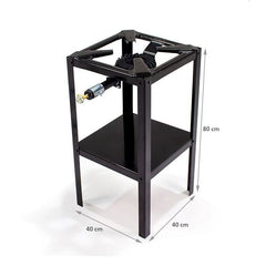 Arzator pentru gaz 8.5 kw din fonta 40x40x80 cm raft depozitare