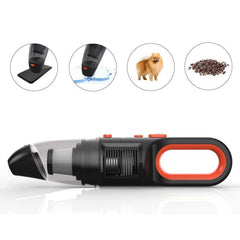 Aspirator portabil cu vacuum 120w 3 capete si perii lanterna acumulator filtru hepa