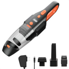 Aspirator portabil cu vacuum 120w 3 capete si perii lanterna acumulator filtru hepa