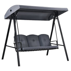 Balansoar gradina 3 locuri Copertina Impermeabila 205x118x184 cm Gri