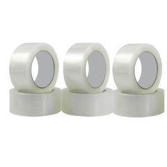 Banda adeziva transparenta baza solvent 48mmx60m ambalare set 6 role