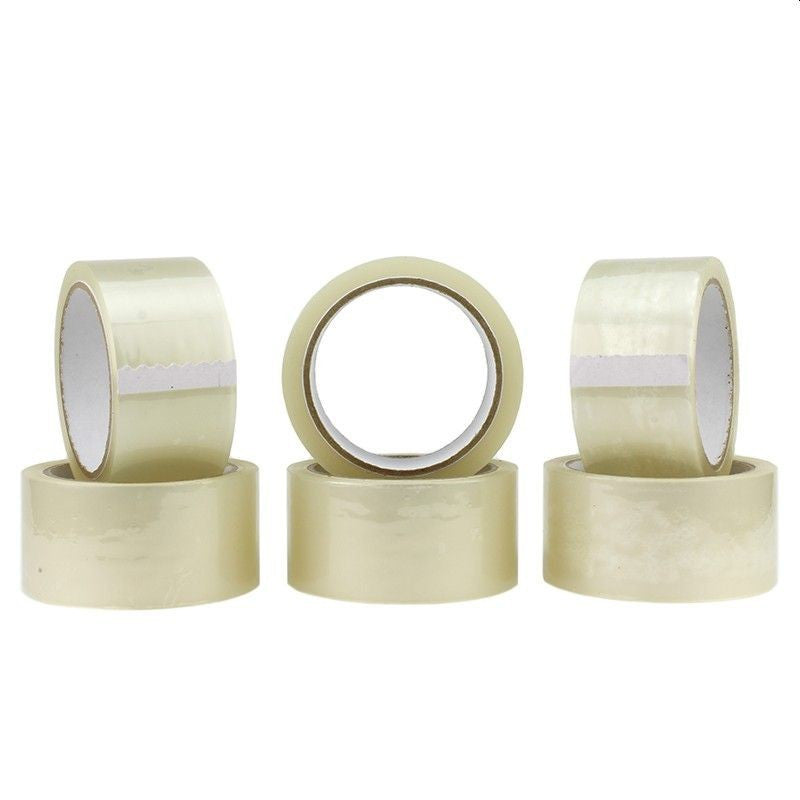 Banda autoadeziva transparenta acril 48mm-66m lipire rezistenta set 6 role