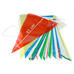 Banner stegulete 48 steaguri multicolore lungime ghirlanda 30 m poliester