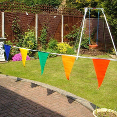 Banner stegulete 48 steaguri multicolore lungime ghirlanda 30 m poliester