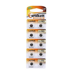 Baterii alcaline AG3 LR41 1.5v set 10 bucati EuroBatt