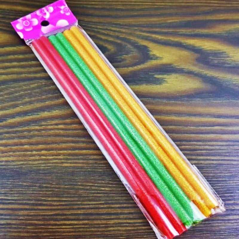 Batoane de silicon cu sclipici 7 mm set 6 buc multicolore