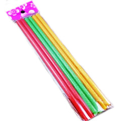 Batoane de silicon cu sclipici 7 mm set 6 buc multicolore