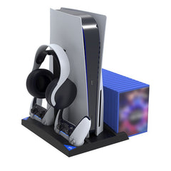 Baza de incarcare si racire PS5 6in1 pentru Sony Playstation 5 suport jocuri si casti