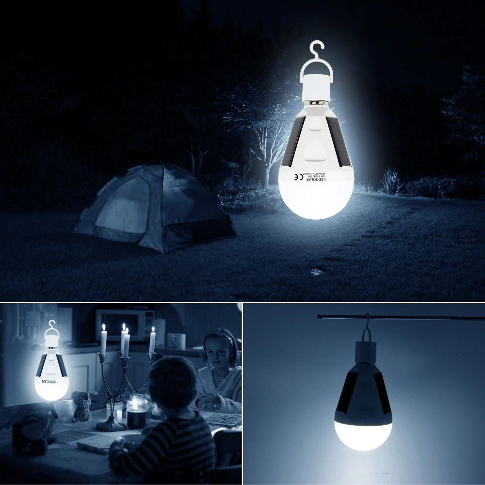 Bec Solar Portabil cu 26 LED-uri DMD cu carlig suspendare camping
