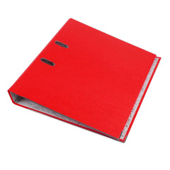 Biblioraft plastifiat a4 latime cotor 5 cm bordura metalica diverse culori culoare rosu