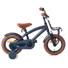 Bicicleta copii cool boy 12 inch cadru otel jante aluminiu roti ajutatoare reglabila pe inaltime v-brake bleumarin