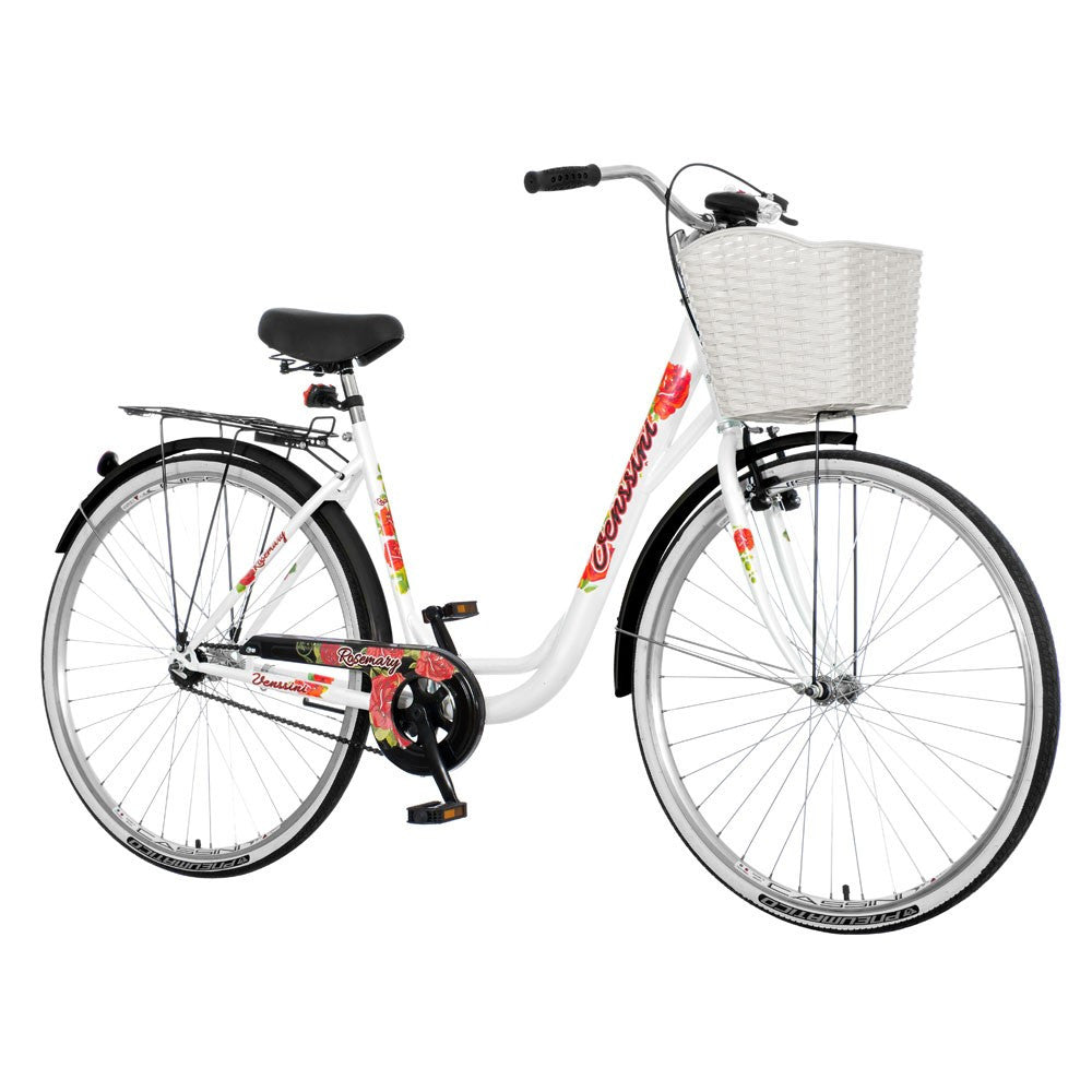 Bicicleta dama 28 inch cadru otel Venssini Rosemary Alba