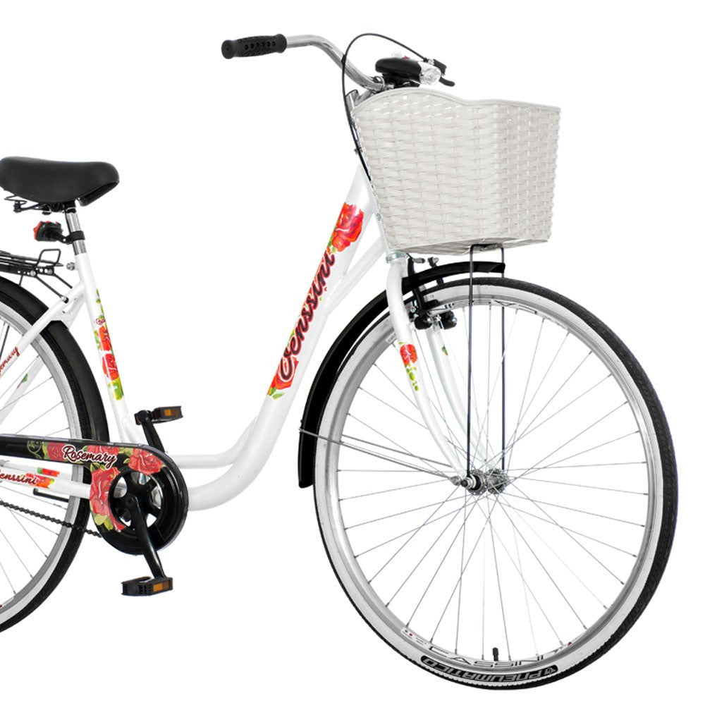 Bicicleta dama 28 inch cadru otel Venssini Rosemary Alba
