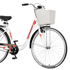 Bicicleta dama 28 inch cadru otel Venssini Rosemary Alba