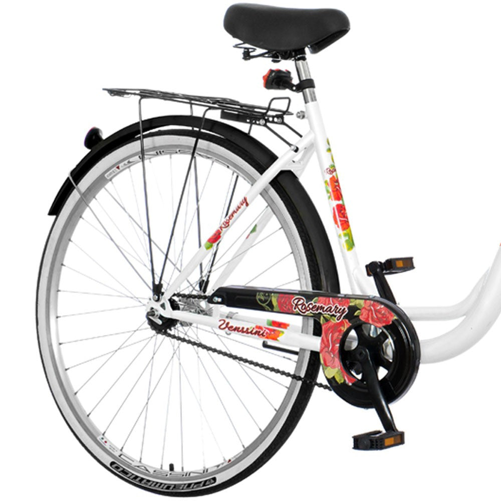 Bicicleta dama 28 inch cadru otel Venssini Rosemary Alba