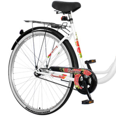 Bicicleta dama 28 inch cadru otel Venssini Rosemary Alba