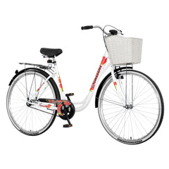 Bicicleta dama 28 inch cadru otel Venssini Rosemary Alba