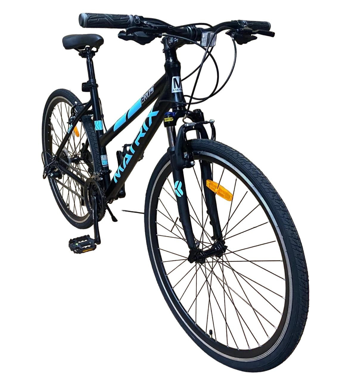 Bicicleta dama 700c hibrid munte oras 21 viteze shimano v-brake cadru 17 inch aluminiu