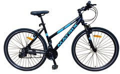 Bicicleta dama 700c hibrid munte oras 21 viteze shimano v-brake cadru 17 inch aluminiu