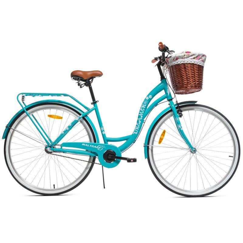 Bicicleta dama maltrack dreamer 28 inch cadru otel 18 inch 6 viteze cos ratan fara bara