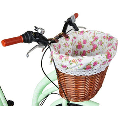 Bicicleta de dama 28 inch 6 viteze cadru otel fara bara cos ratan