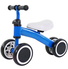 Bicicleta fara pedale pentru copii roti spuma eva cadru otel albastra