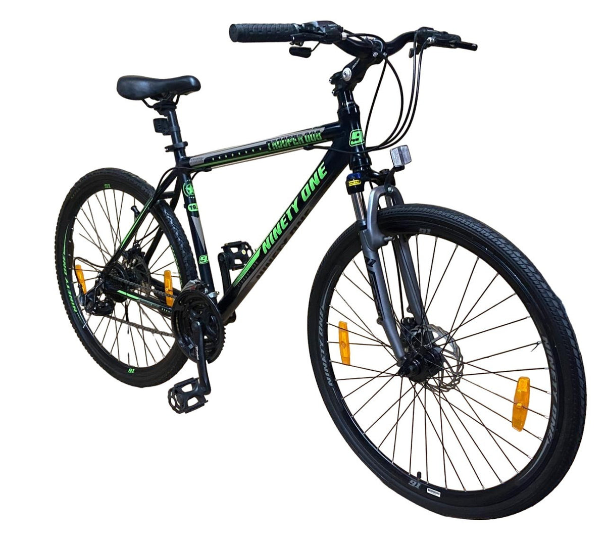 Bicicleta hibrida 700c de munte si oras cadru 18 inch aluminiu 21 viteze shimano frane pe disc