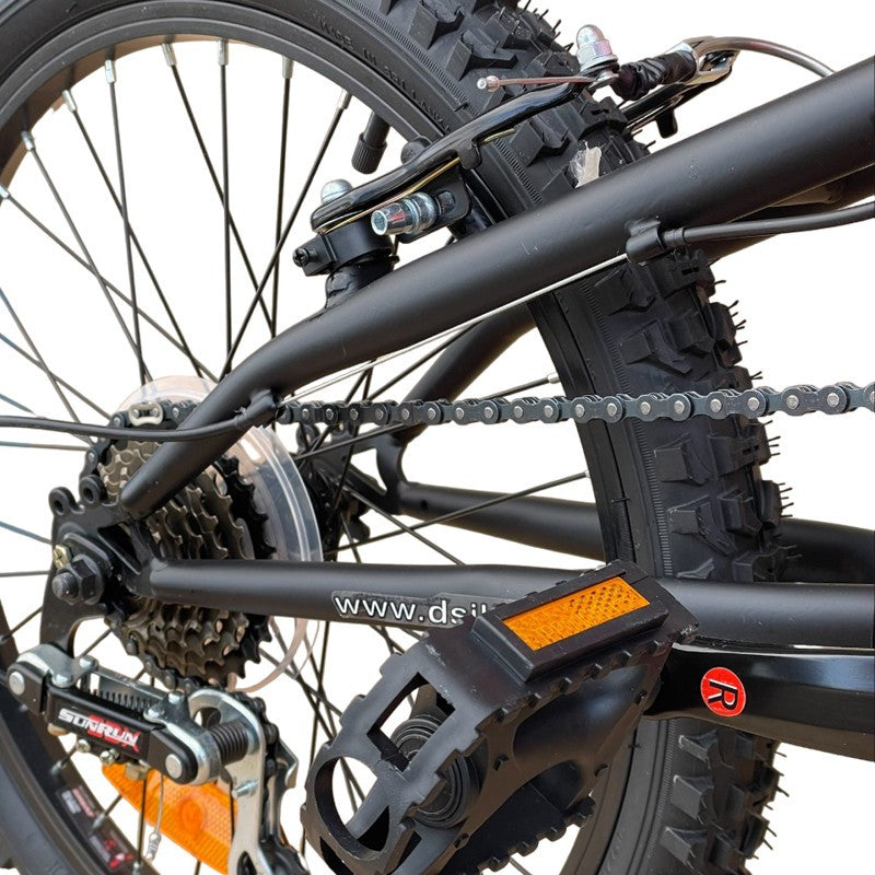 Bicicleta MTB 20 inch cadru otel suspensii frane V-Brake 6 viteze portocaliu