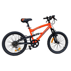 Bicicleta MTB 20 inch cadru otel suspensii frane V-Brake 6 viteze portocaliu